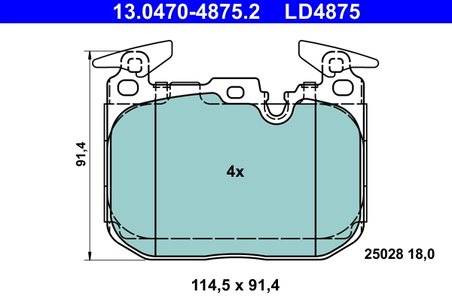 SET PLACUTE FRANA ATE 13.0470-4875.2 - Compatibil cu BMW