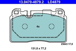 Set placute frana ATE 13.0470-4879.2