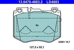 Set placute frana ATE 13.0470-4883.2