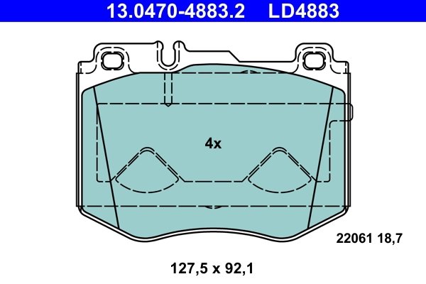 Set placute frana ATE 13.0470-4883.2