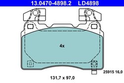 Set placute frana ATE 13.0470-4898.2