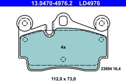 Set placute frana ATE 13.0470-4976.2