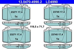 Set placute frana ATE 13.0470-4990.2