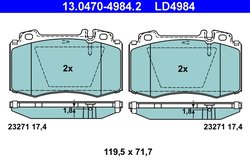Set placute frana ATE 13.0470-4984.2