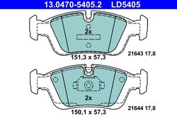 SET PLACUTE FRANA ATE 13.0470-5405.2 - Compatibil cu BMW