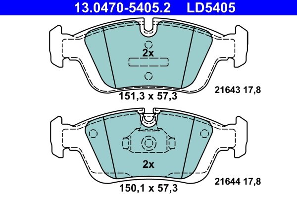 Set placute frana ATE 13.0470-5405.2