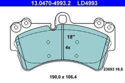 Set placute frana ATE 13.0470-4993.2