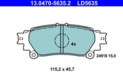 Set placute frana ATE 13.0470-5635.2