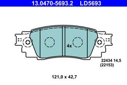 Set placute frana ATE 13.0470-5693.2