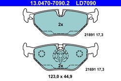 Set placute frana ATE 13.0470-7090.2