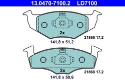 Set placute frana ATE 13.0470-7100.2