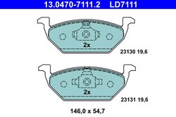Set placute frana ATE 13.0470-7111.2