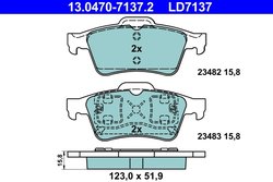 Set placute frana ATE 13.0470-7137.2