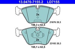 Set placute frana ATE 13.0470-7155.2