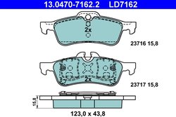 Set placute frana ATE 13.0470-7162.2