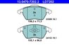 SET PLACUTE FRANA ATE 13.0470-7202.2 - Compatibil cu PEUGEOT