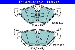 Set placute frana ATE 13.0470-7217.2