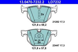 Set placute frana ATE 13.0470-7232.2