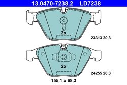 Set placute frana ATE 13.0470-7238.2