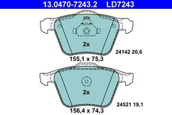 Set placute frana ATE 13.0470-7243.2