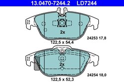 Set placute frana ATE 13.0470-7244.2