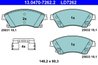 Set placute frana ATE 13.0470-7262.2