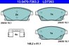SET PLACUTE FRANA ATE 13.0470-7263.2 - Compatibil cu CHEVROLET, OPEL, VAUXHALL