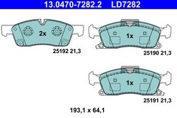 Set placute frana ATE 13.0470-7282.2