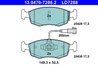 SET PLACUTE FRANA ATE 13.0470-7288.2 - Compatibil cu FIAT