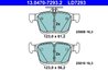 SET PLACUTE FRANA ATE 13.0470-7293.2 - Compatibil cu AUDI, CUPRA, SEAT, SKODA, VW