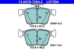 Set placute frana ATE 13.0470-7294.2