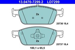 Set placute frana ATE 13.0470-7299.2