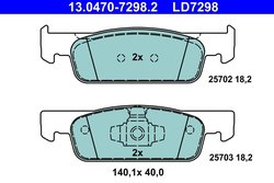 Set placute frana ATE 13.0470-7298.2