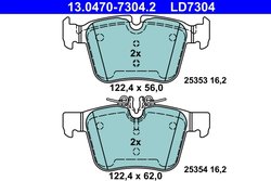Set placute frana ATE 13.0470-7304.2