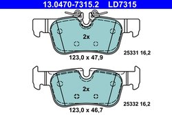 Set placute frana ATE 13.0470-7315.2