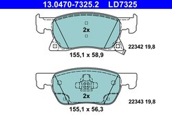 Set placute frana ATE 13.0470-7325.2