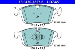 Set placute frana ATE 13.0470-7327.2