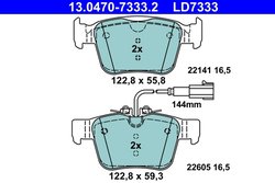 Set placute frana ATE 13.0470-7333.2