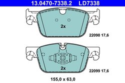 Set placute frana ATE 13.0470-7338.2