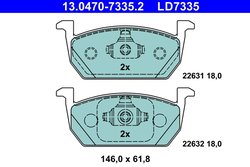 Set placute frana ATE 13.0470-7335.2