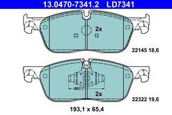 Set placute frana ATE 13.0470-7341.2