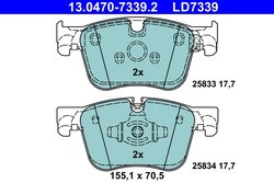 Set placute frana ATE 13.0470-7339.2