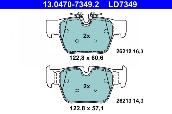 Set placute frana ATE 13.0470-7349.2