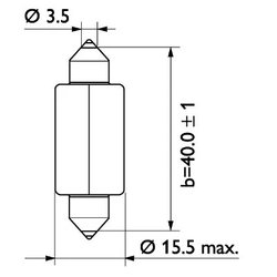 Bec incandescent PHILIPS 13807CP