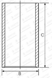 CAMASA CILINDRU GOETZE ENGINE 14-010940-00 - Compatibil cu FIAT, IVECO, NEW HOLLAND