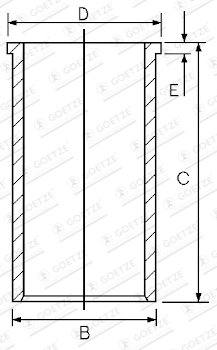 CAMASA CILINDRU GOETZE ENGINE 14-020590-00 - Compatibil cu FARMTRAC, LANDINI