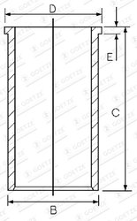 CAMASA CILINDRU GOETZE ENGINE 14-021491-00 - Compatibil cu FIAT, IVECO, NEW HOLLAND