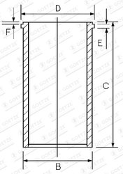CAMASA CILINDRU GOETZE ENGINE 14-045821-00 - Piesa auto compatibila cu mai multe marci