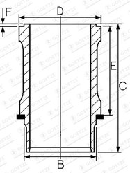 CAMASA CILINDRU GOETZE ENGINE 14-112800-00 - Compatibil cu SCANIA