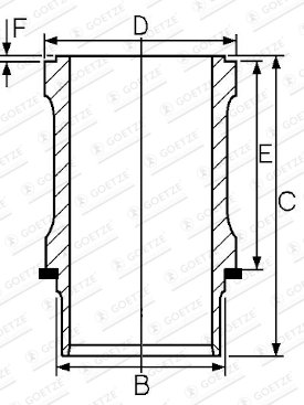CAMASA CILINDRU GOETZE ENGINE 14-112800-00 - Compatibil cu SCANIA